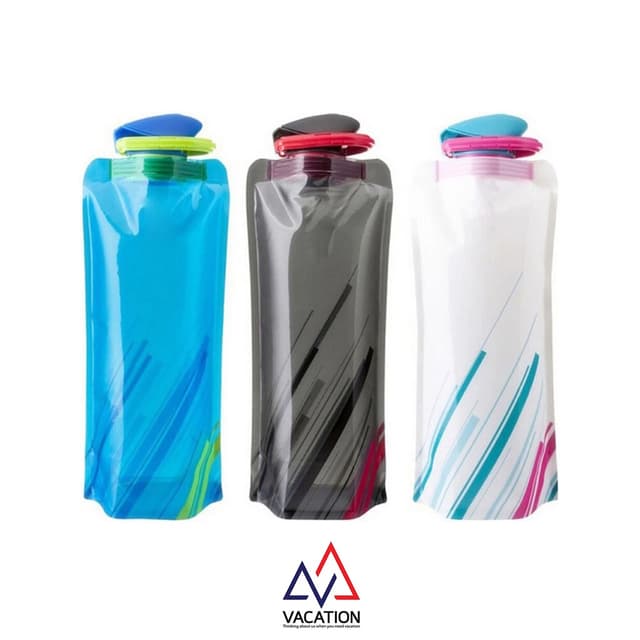 VACATION 700 ml ขวดน้ำพับได้ ขวดพับได้ ขวดน้ำ ท่องเที่ยว เดิ