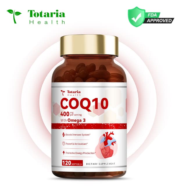 Totaria Coq10 อาหารเสริมบรรจุ Coenzyme Q10 และ Omega 3 Vascu