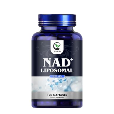 Vitalift NAD อาหารเสริมสําหรับชะลอวัยและฟื้นฟูเซลล์ 500 มก. NAD+ รองรับพลังงานเซลล์ สมอง กล้ามเนื้อ | นิโคตินาไมด์ ไรโบไซด์