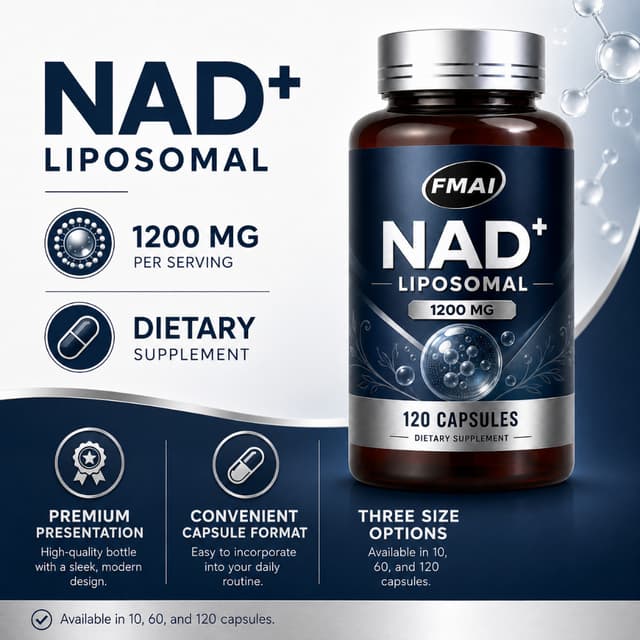 FMAI NAD อาหารเสริมสําหรับชะลอวัยและฟื้นฟูเซลล์ 500 มก. NAD+