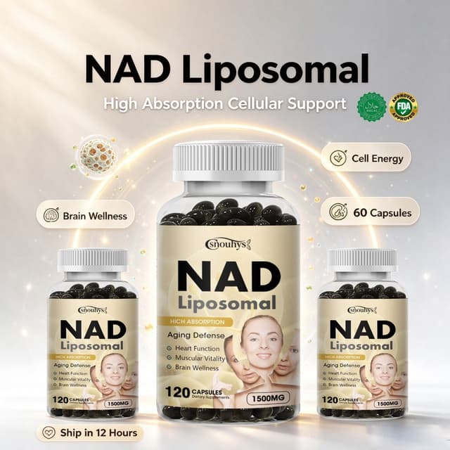 Csnouhys Liposomal NAD+อาหารเสริม 1500 มก. เพื่อการดูดซึมพลั