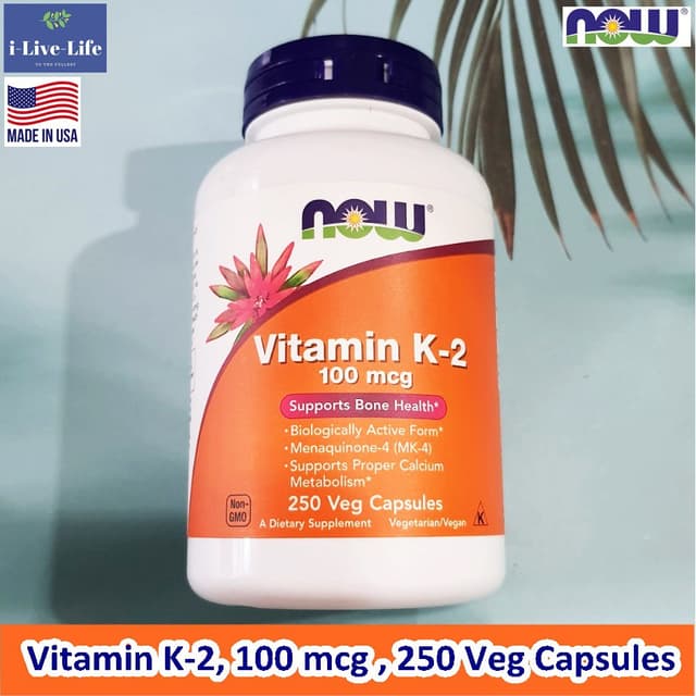 15% Sale!!! EXP.06/26 วิตามินเคสอง Vitamin K-2, 100 mcg 250 
