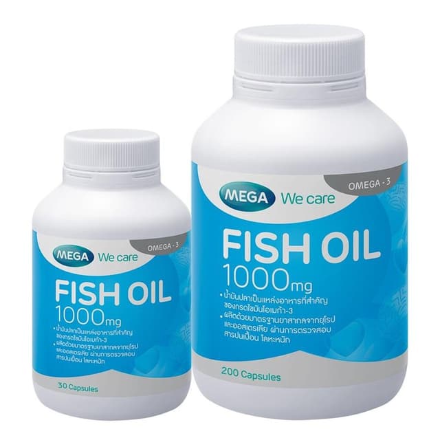 Mega น้ำมันปลา Mega We Care Fish Oil เมก้า วีแคร์ ฟิช ออยล์ 