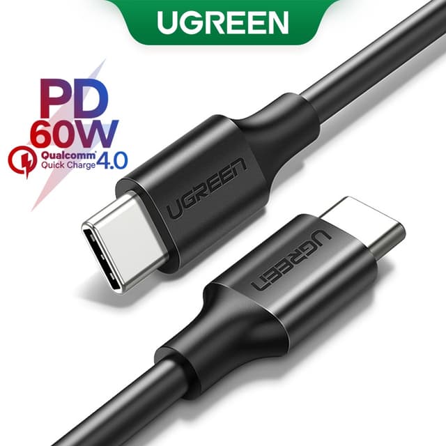 Ugreen 60W USB C เป็น Type-C สายชาร์จข้อมูล ชาร์จเร็ว สําหรั