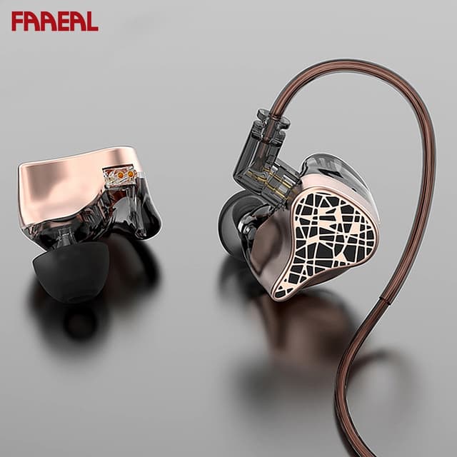Faaeal Lafitear LM4 1DD หูฟังชนิดใส่ในหูหูฟังตัดเสียงรบกวน H