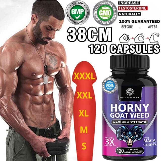 การสนับสนุนการทดสอบสมุนไพร 60/120 แคปซูล Horny Goat Weed, Ma