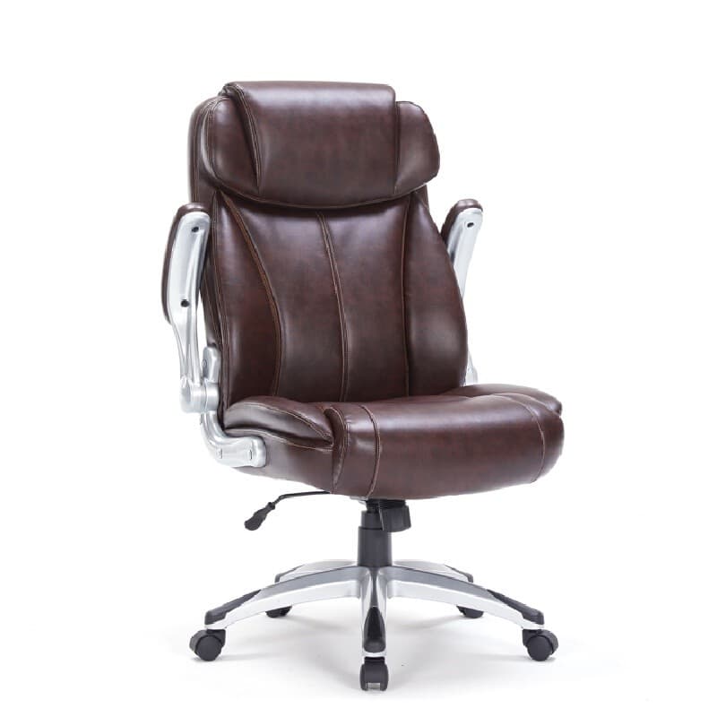 Furradec รุ่น Primo เก้าอี้ผู้บริหาร สีน้ำตาล หุ้มหนังสังเคราะห์ Bonded Leather ที่พักแขนพับได้ เสริมภาพลักษณ์และความสบายระดับผู้นำ https://lnwchill.com