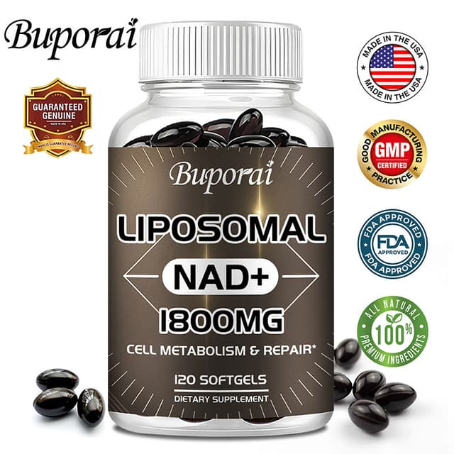 Buporai Liposomal NAD+ 1800 มก. รองรับการเผาผลาญของเซลล์และซ