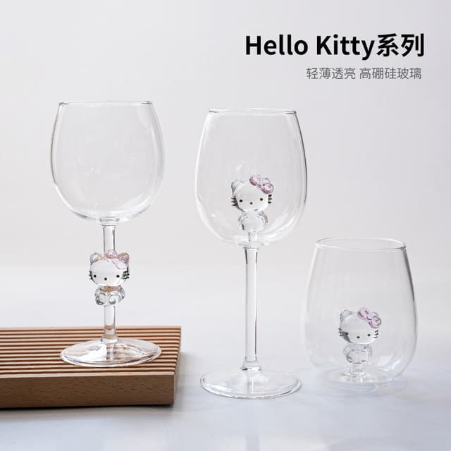 Hello Kitty Series Goblet แก้วการ์ตูนสร้างสรรค์ แก้วไวน์ แก้