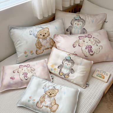 1200TC Tencel Lyocell ปลอกหมอนการ์ตูนเด็ก Pillowcover 30*50 48*74 ซม. ปลอกหมอน