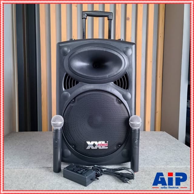 XXL SK 12 ตู้ลำโพง12นิ้ว USB บลูทูธ พร้อม ไมค์ลอย 2ตัวชาร์จแ