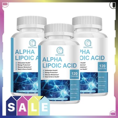 BBEEAAUU Alpha Lipoic Acid 120 Capsules สูตรดูดซึมดี ช่วยเสริมการเผาผลาญและการดูแลร่างกายประจำวัน