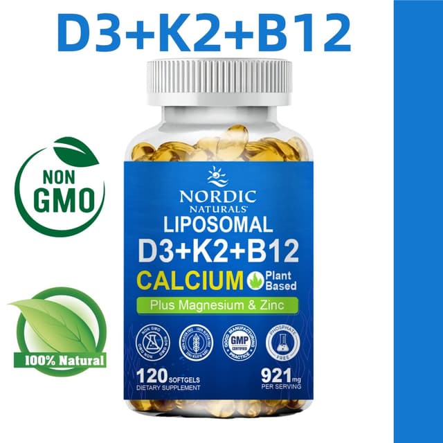 NORDIC NATURALS Vitamin D3 K2 B12 Softgels สนับสนุนกระดูก แค