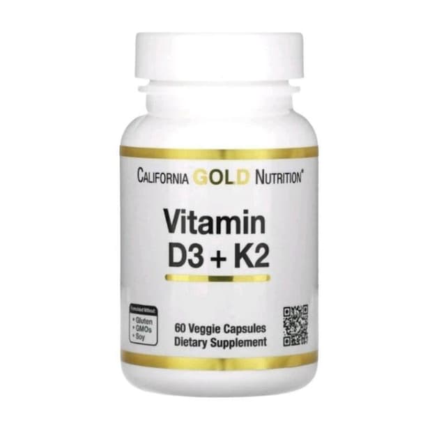 นําเข้าจากแคลิฟอร์เนีย วิตามิน D3 5,000IU+K2 100mg MK-7 แคปซ