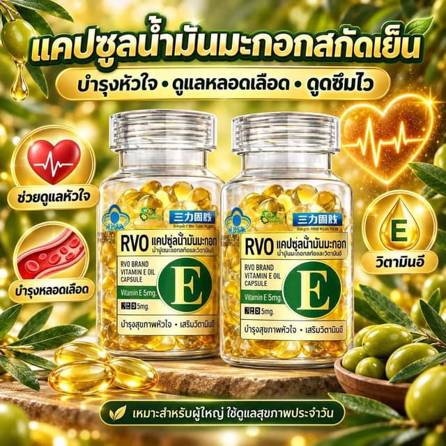 🎯TH อันดับ1🎯แคปซูลน้ำมันมะกอก น้ำมันมะกอกสกัดเย็น อาหารเสร