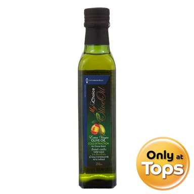 มายช้อยส์เอ็กซ์ตร้าเวอร์จิ้นน้ำมันมะกอกธรรมชาติ 250มล. My Choice Extra Virgin Olive Oil Cold Extraction 250ml.