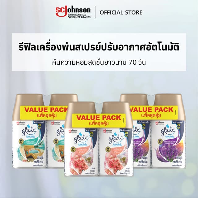เกลดออโตเมติค สเปรย์ปรับอากาศอัตโนมัติ 252 มล ชนิดรีฟิล แพ็ค