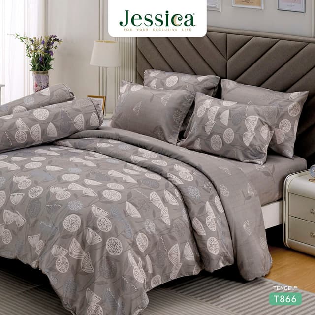 Jessica Tencel T866 พิมพ์ลาย เจสสิก้า ชุดเครื่องนอน ผ้าปูที่