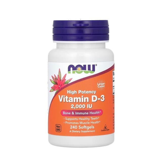 vitamin D3 (2000iu) 240 เม็ด now foods