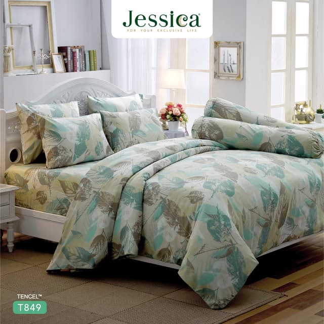 Jessica Tencel T849 ชุดเครื่องนอน ผ้าปูที่นอน ผ้าห่มนวม เจสส