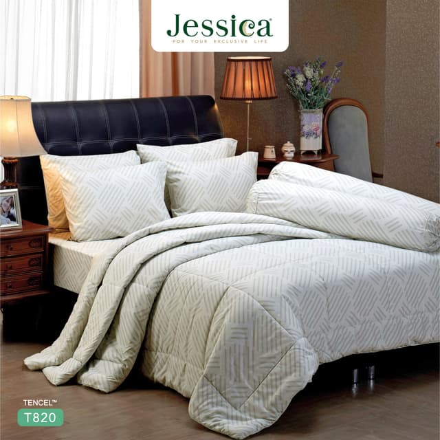 Jessica Tencel T820 ชุดเครื่องนอน ผ้าปูที่นอน ผ้าห่มนวม เจสส