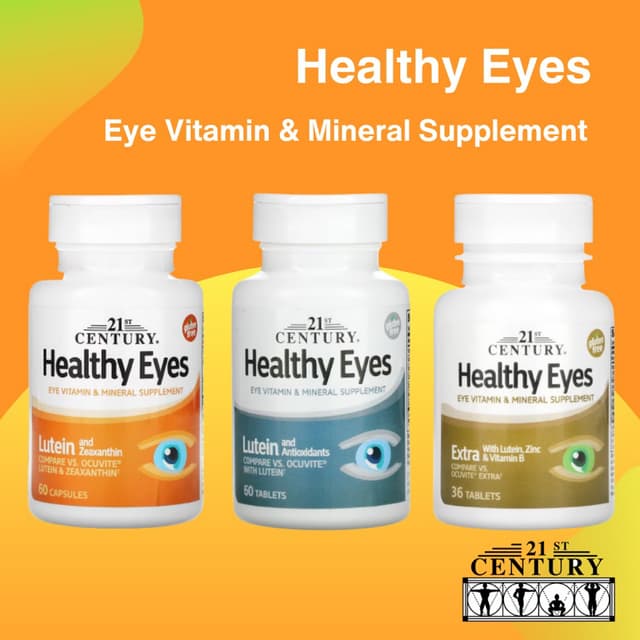 ลูทีน 21st Century Healthy Eyes Lutein & Zeaxanthin & Zinc &