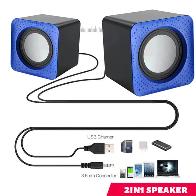 【HIFI】ลำโพงคอมพิวเตอร์ USB แบบมีสาย ลำโพงสเตอริโอ 9D สำหรับเ