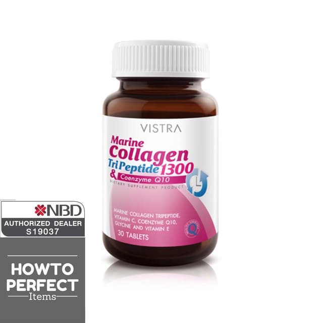 VISTRA Marine Collagen TriPeptide 1300 plus coenzyme q10 คอล