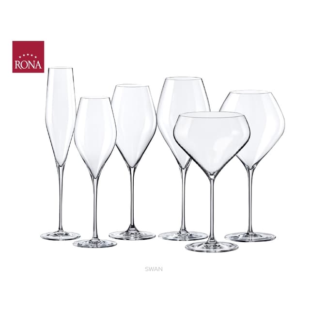 แก้วไวน์ แก้วแชมเปญ คริสตัล Rona Swan (1 ใบ)