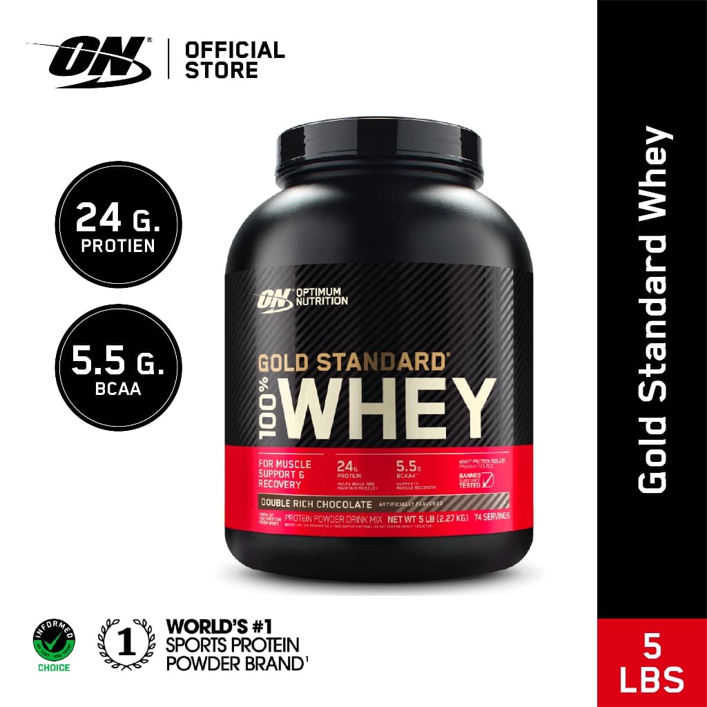 Optimum Nutrition รุ่น Gold Standard Whey Protein 5 Lbs. Whey Protein เวย์คอนเซนเทรต Concentrate [ส่งฟรี!!] https://lnwchill.com
