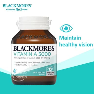 Blackmores Vitamin A 5000IU Eye Care 150 Tablets แบล็คมอร์ วิตามินเอ บำรุงสายตา ช่วยในการมองเห็น บำรุงดวงตา