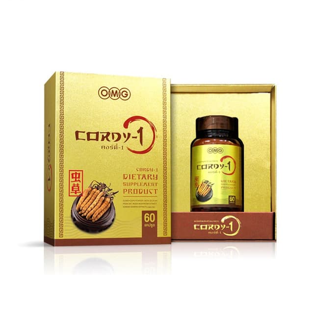 ถั่งเช่าทิเบตบดผงเต็มส่วน OMG Cordy-1 850 มก. Cordyceps sine