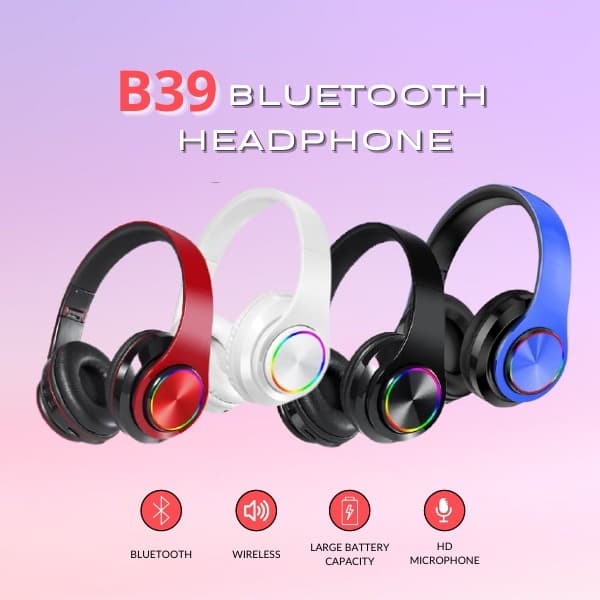 หูฟัง B39 หูฟังครอบหูไร้สาย Bluetooth รุ่น Candy Pop หูฟังบล