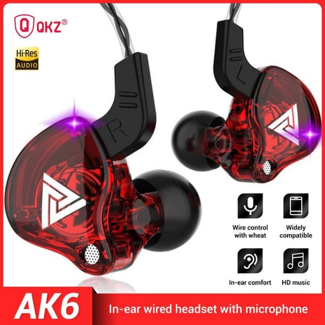 หูฟัง AK6 Earphone Sport Earbuds Stereo  หูฟังอินเอียร์ ระดั