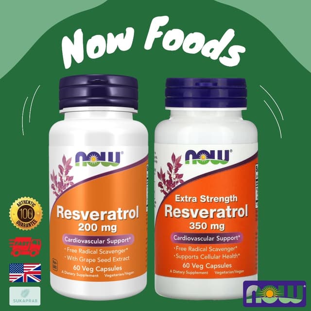 NOW Foods Extra Strength Resveratrol 50 mg / 200 mg / 350 mg