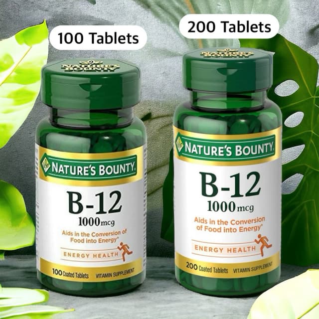 ✅พร้อมส่ง วิตามินบี12 บำรุงสมอง🧠 Nature’s Bounty, B-12, 100
