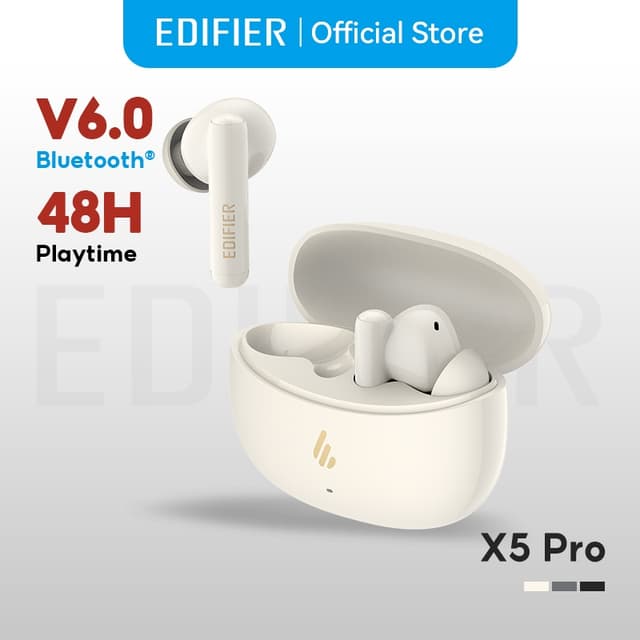 Edifier X5 Pro 2025 หูฟังบลูทูธ TWS, Bluetooth V6.0, กันน้ำ 