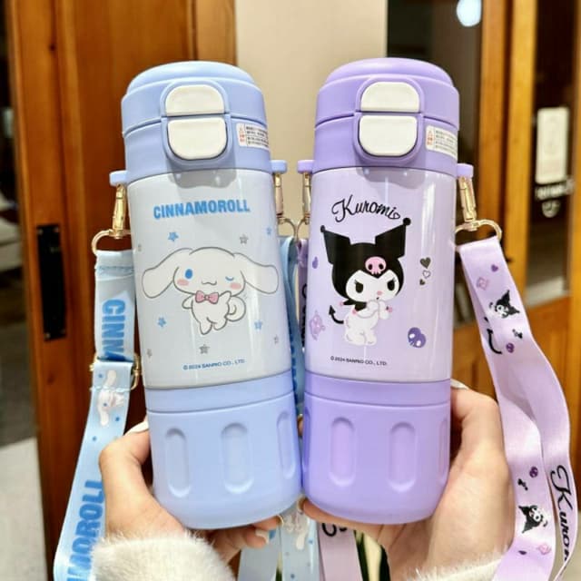 พร้อมส่งในไทย ขวดน้ำเก็บอุณหภูมิลาย Sanrio เป็นสแตนเลส 316 เ