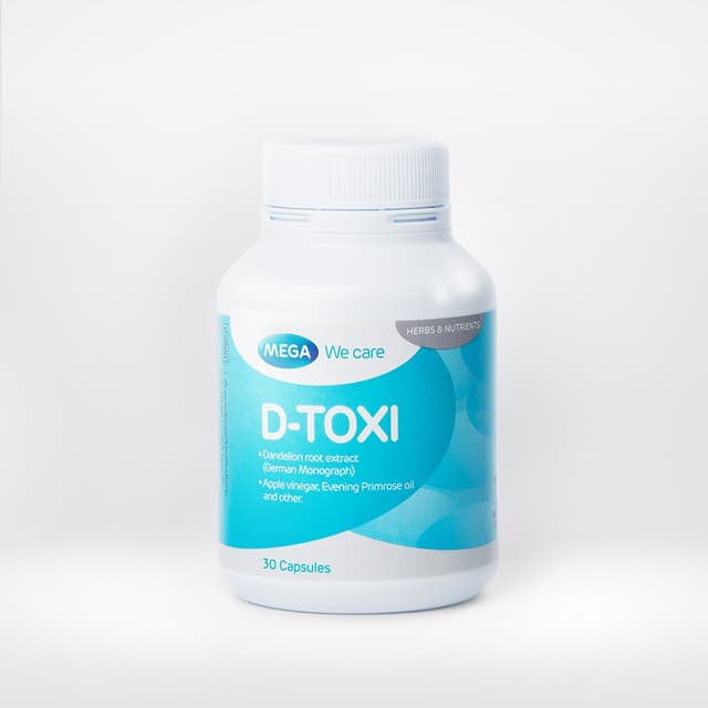 Mega D-Toxi 30 Cap อาหารเสริมสำหรับบำรุงตับและกำจัดสารพิษในต