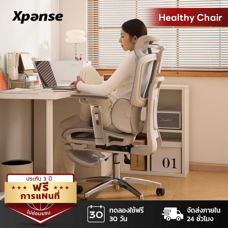 Xpanse รุ่น W202 เก้าอี้สุขภาพ Ergonomic Chair รองรับเอวปรับสรีระ ฟังก์ชั่นคุ้มค่าเพื่อการทำงานที่ยาวนาน https://lnwchill.com