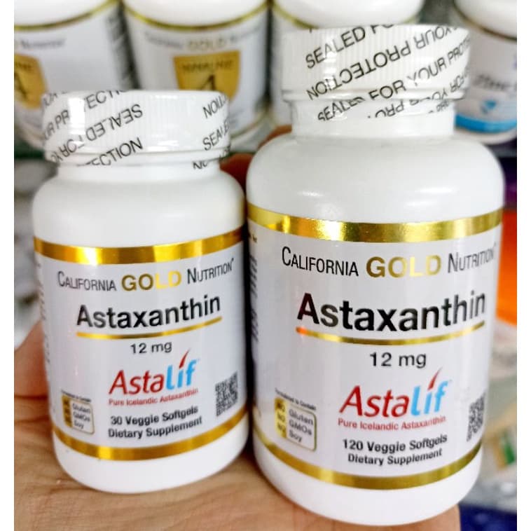 California Gold Nutrition Astaxanthin 12 mg แอสตาแซนธิน ซอฟต์เจล Softgel 30/120 เม็ด AstaLif Pure Icelandic astaxanthin 12 mg สารสกัด สาหร่ายฮีมาโตค็อกคัส พลูวิเอลิส สาหร่ายสีแดง Haematococcus https://lnwchill.com