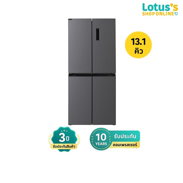ทีซีแอล ตู้เย็น 4 ประตู ขนาด 13.1 คิว สีเทา รุ่น RT36MPCDG T