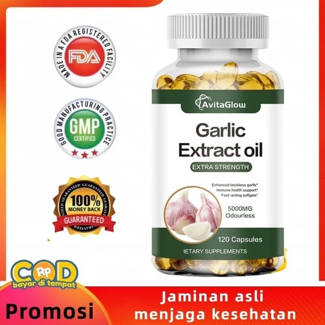 AvitaGlow สารสกัดกระเทียม 5000 มก. บำรุงหัวใจ ภูมิคุ้มกัน 12