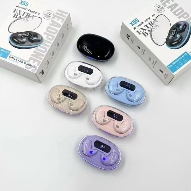 หูฟังไร้สาย รุ่นX55 TWS หูฟังไร้สายสเตอริโอ HIFI ENCกันน้ำIP