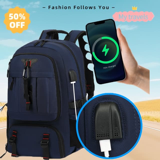 เป้เดินทาง 60-80L กระเป๋าเป้เดินทางผู้ชายกระเป๋าเป้กันน้ำสำห