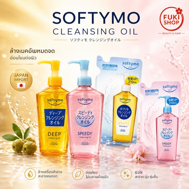 น้ำยาล้างเครื่องสำอาง KOSE Softymo Deep Cleansing Oil คลีนเซ