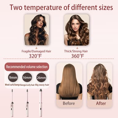เครื่องม้วนผม ขนาดแกน9 16 26แกน32MM ที่ม้วนผมไฟฟ้า ลอนใหญ่สไตล์เกาหลี อุณหภูมิคงที่พลังงานต่ำไม่ทำร้ายเส้นผม