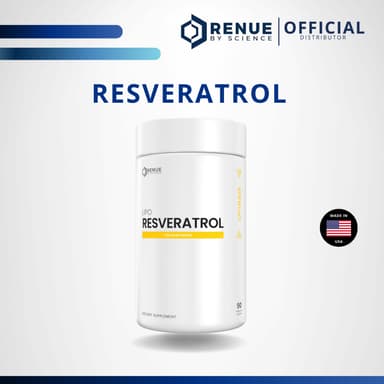 Resveratrol (90 แคปซูล) RENUE BY SCIENCE แท้จาก USA เรสเวอราทรอล (Trans-Resveratrol) Liposomol Capsule