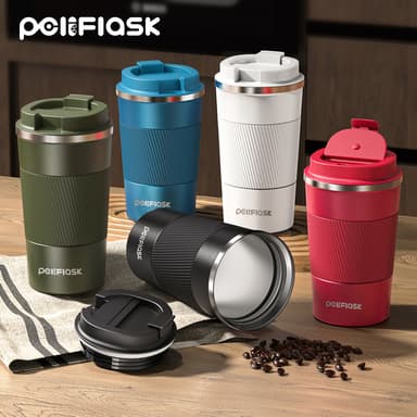 Peliflask แก้วกาแฟพกพา  380ML 510ML เก็บความเย็น แก้วกาแฟ แก้วเก็บอุณหภูมิ สแตนเลสแบบพกพา น้ำสแตนเลส