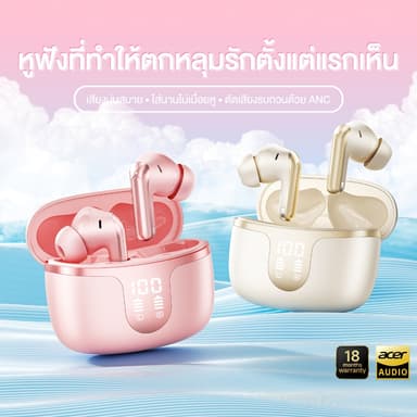 Acer OHR721 หูฟังบลูทูธไร้สาย ANC/ENC ระบบตัดเสียงรบกวน TWS Bluetooth 6.0 Touch Control แบต 24ชม. รับประกัน18เดือน